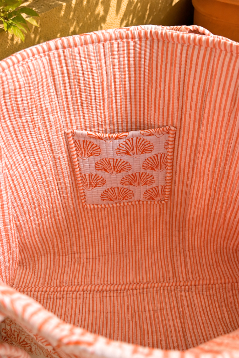 Seashell Breeze Quilted Cotton Tote Bag