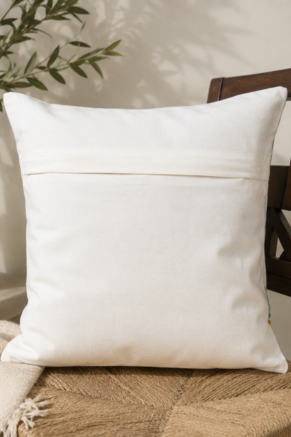 Bloomcrest Hand Block Printed Canvas Cushion Cover- Set of 2